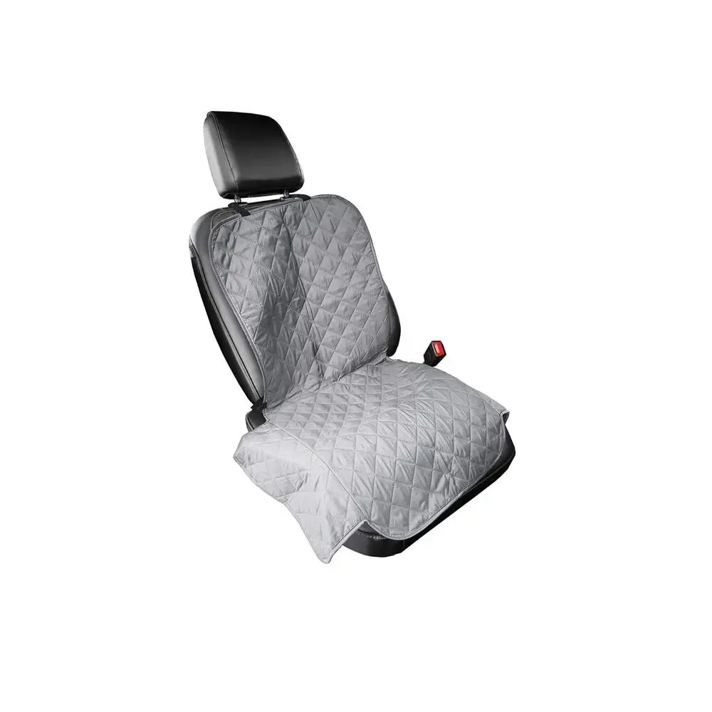 Furhaven Universal Water-Resistant Quilted Single Car Seat Protector - Gray